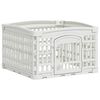 vidaXL 4 Panel Hundelekegrind 60 x 60 x 38 cm Plast Hvit Sammenleggbar