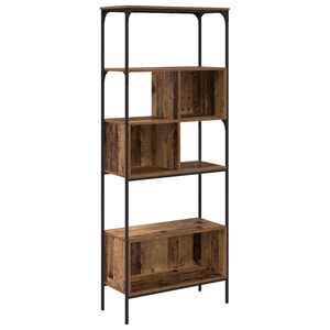 vidaXL Bokhylle 7 niv&aring;er 76 x 33 x 188,5 cm Konstruert tre Gamle tre
