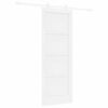 vidaXL Skyved&oslash;r 73,5 x 198,5 cm Konstruert tre Hvit