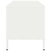 vidaXL TV-benk hvit 101,5x39x43,5 cm kaldvalset stål