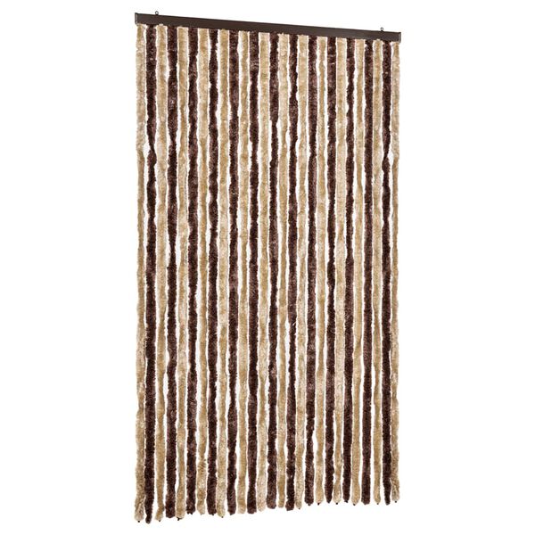 vidaXL Insektgardin beige og lysebrun 118x220 cm chenille