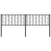 vidaXL Utskiftbar sengegavl i metall svart 193 cm