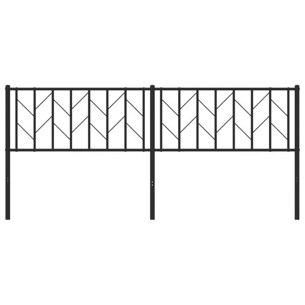 vidaXL Utskiftbar sengegavl i metall svart 193 cm