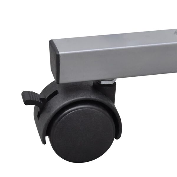 vidaXL Databord med uttrekkbart tastaturbrett hvit