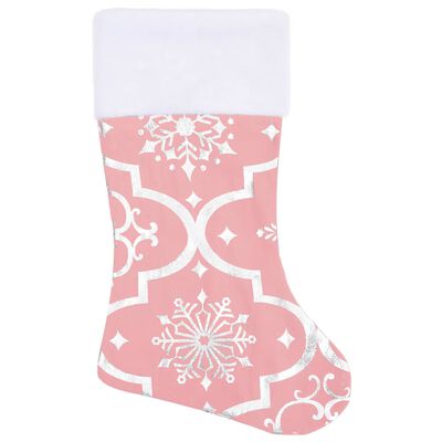 vidaXL Luksus juletreskjørt med sokk rosa 90 cm stoff