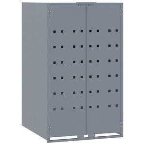 vidaXL S&oslash;ppeldunkskur for enkelt dunk gr&aring; 69x79x117 cm st&aring;l