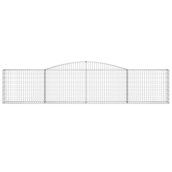 vidaXL Gabionkurver buede 9 stk 400x30x80/100 cm galvanisert jern