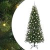 vidaXL Kunstig juletre med 300 LED med stativ gr&oslash;nn 210 cm PE og PVC