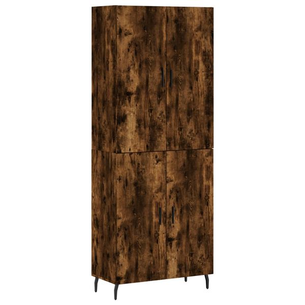 vidaXL Highboard r&oslash;kt eik 69,5x34x180 cm konstruert tre
