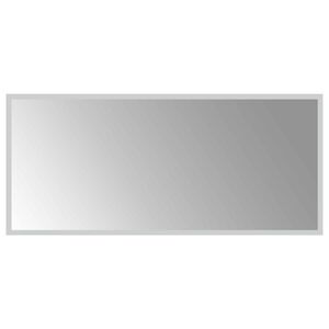 vidaXL LED Badevindu med speil Gjennomsiktig 90 x 40 cm herdet glass