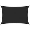 vidaXL Solseil 160 g/m² svart 3x4,5 m HDPE