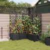 vidaXL Hageblomsterpotte 5 pcs Svart 120 x 120 x 143 cm St&aring;l