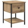 vidaXL Nattbord Artisan Eik 34 x 35,5 x 45 cm Konstruert tre