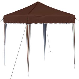 vidaXL Pop-up Festtelt Brun 195 x 195 x 245 cm