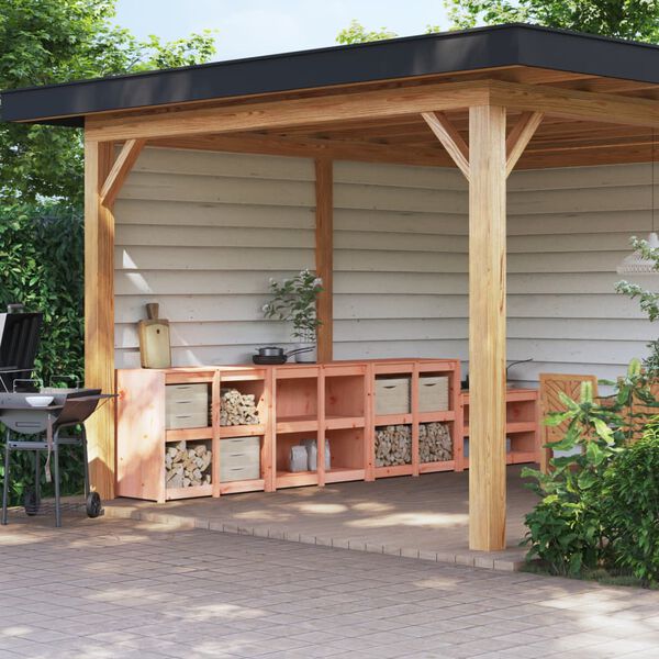 vidaXL Utekj&oslash;kkenskap 3 stk heltre douglasgran