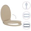 vidaXL Toalettsete myktlukkende beige oval