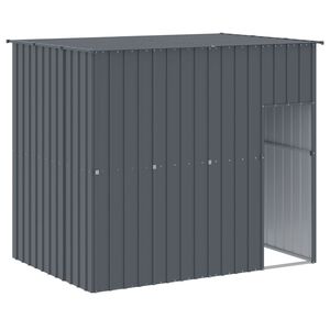 vidaXL Hundehus med tak antrasitt 214x153x181 cm galvanisert st&aring;l