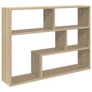 vidaXL Vegghylle Veggmontert Sonoma eik 95 x 20 x 69,5 cm