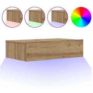 vidaXL TV-benk med LED-lys artisan eik 60x35x15,5 cm