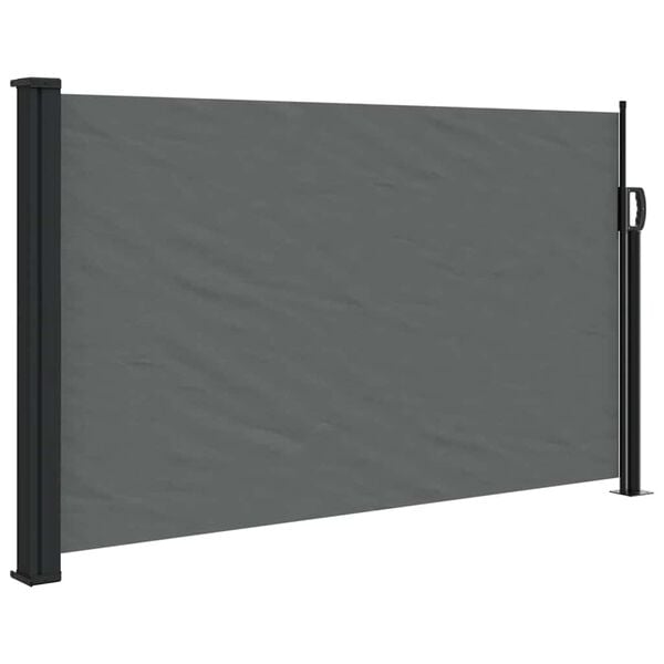 vidaXL Uttrekkbar sidemarkise antrasitt 120x500 cm
