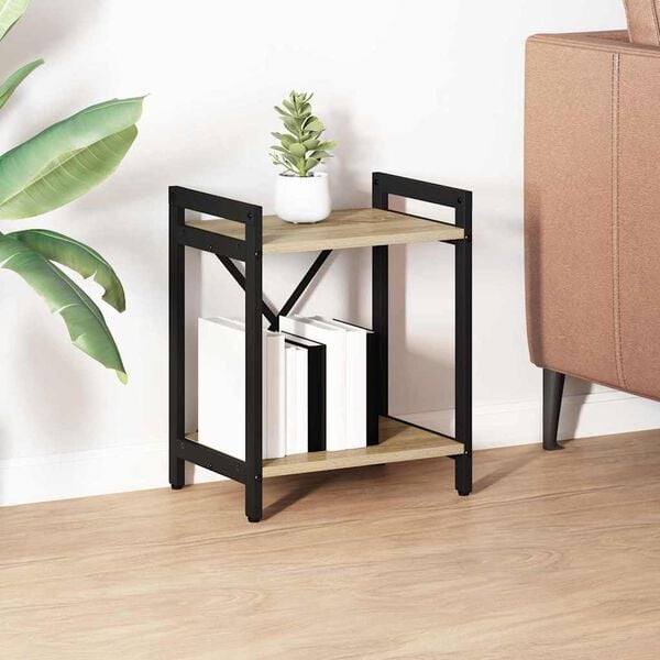 vidaXL Bokhylle Sonoma eik 40 x 30 x 50 cm Konstruert tre