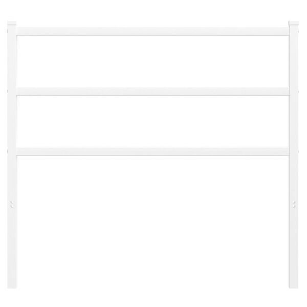 vidaXL Sengegavl i metall hvit 100 cm