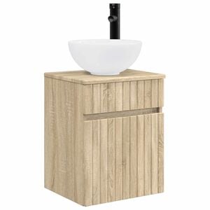 vidaXL Vegghengt servantkommode Sonoma eik 39 x 41 x 64,5 cm