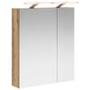 vidaXL Baderomsspeilskap Kunstnerisk Eik 60 x 14,5 x 70 cm