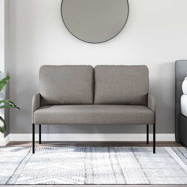 vidaXL Sofaer med pute Gr&aring;brun 115 x 56 x 80 cm Kryssfin&eacute;r