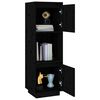 vidaXL Highboard svart 38x35x117 cm heltre furu