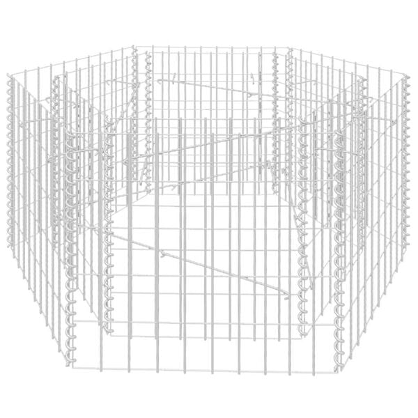 vidaXL Gabion høybed sekskantet 100x90x50 cm