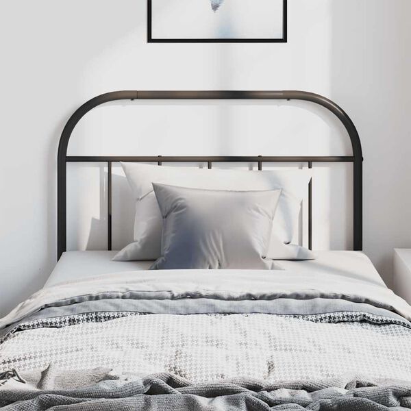 vidaXL Sengegavl i metall svart 100 cm