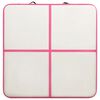 vidaXL Oppbl&aring;sbar gymnastikkmatte med pumpe 200x200x20 cm PVC rosa