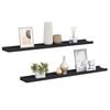 vidaXL Flytende vegghyller 2 stk svart 80x9x3 cm MDF