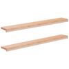 vidaXL Vinduplanker 2 stk. Naturlig 120 x 20 x 2 cm Massiv b&oslash;ketre