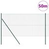 vidaXL Gjerdep&aring;le gr&oslash;nn 50 x 1 m (25 x 25 mm mesh) St&aring;l og PVC