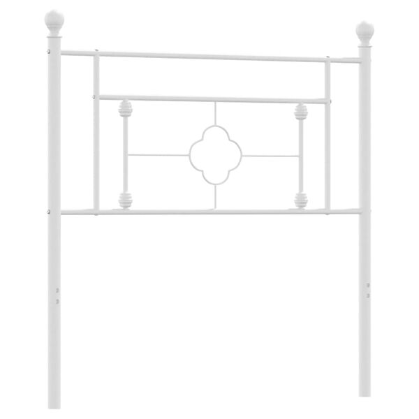 vidaXL Utskiftbar sengegavl i metall hvit 90 cm
