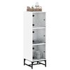 vidaXL Highboard med glassdører hvit 35x37x120 cm