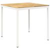 vidaXL Hagebarbord NAARDEN Hvit 110 x 108,5 x 105 cm Solid akasietre