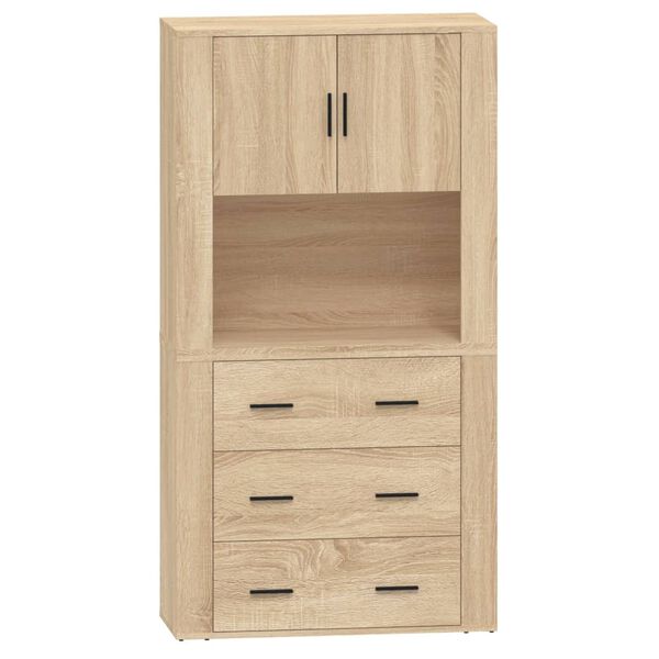 vidaXL Highboard sonoma eik konstruert tre
