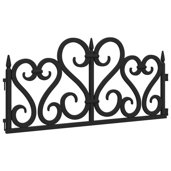 vidaXL Plenkanter 17 stk svart 10 m PP