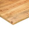 vidaXL Skrivebordsplate med kurve 100x60x2,5 cm heltre grovt mangotre