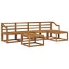 vidaXL Utend&oslash;rs sofa-sett 6 pcs Naturlig Solid akasietre