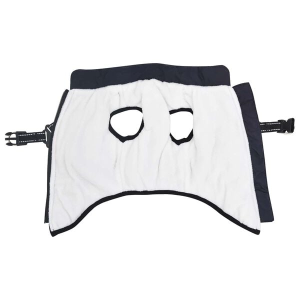 vidaXL Hund Frakk med sele Marinebl&aring; S Fleece og polyester