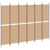 vidaXL 6-Panels Romdeler Beige 300 x 220 cm Stoff