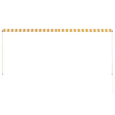 vidaXL Uttrekkbar markise 300x150 cm gul og hvit