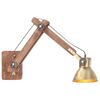 vidaXL Vegglampe i industriell stil messing rund E27