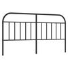 vidaXL Utskiftbar sengegavl i metall svart 160 cm