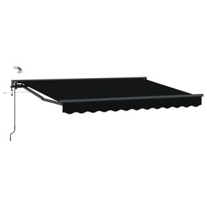 vidaXL Elektrisk Utrekkbar Markise Svart og Anthracite 3 x 2,5 m