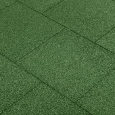 vidaXL Fallunderlag 18 stk gummi 50x50x3 cm grønn